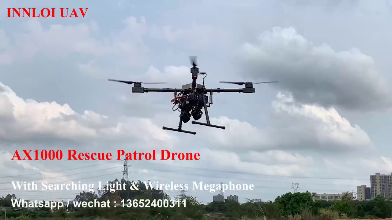 INNLOI UAV Rescue Patrol Drone With Searching Light & Wireless Megaphone