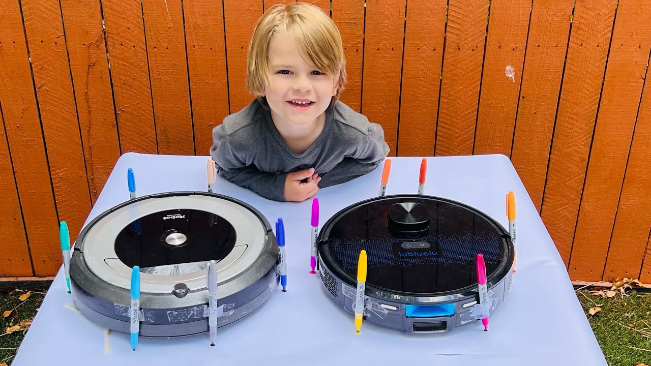 Can Robot Vacuums create Art???? 🌈 YouTube