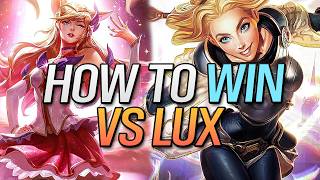 This is how to DESTROY Ahri vs Lux mid How To Always Win Ahri Vs Lux