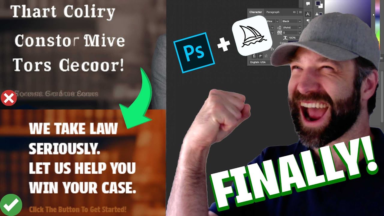 Generate REAL Words On MidJourney Images Using Photoshop Generative AI ... - Let'S Generate Real Words