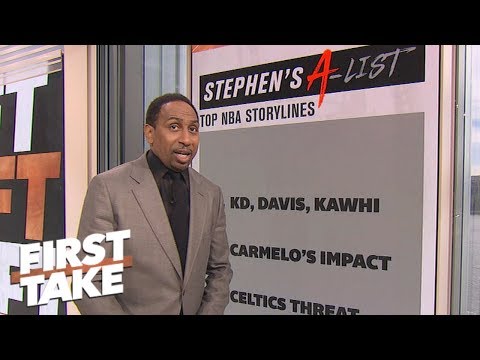 Stephen A.'s top 5 NBA storylines: LeBron, Carmelo's redemption, Joel Embiid MVP? | First Take