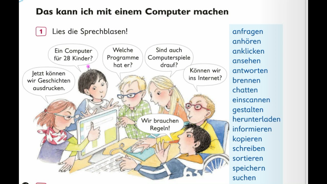 01 Sprachfreunde 3 Seite 92 Nr. 1 Bis 3 - Das Kann Ich Mit Einem Computer  Machen - Youtube