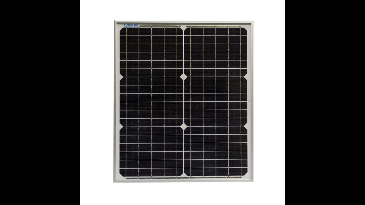 Panel Solar 20W Monocristalino Solarline nuevo modelo con terminales mc4