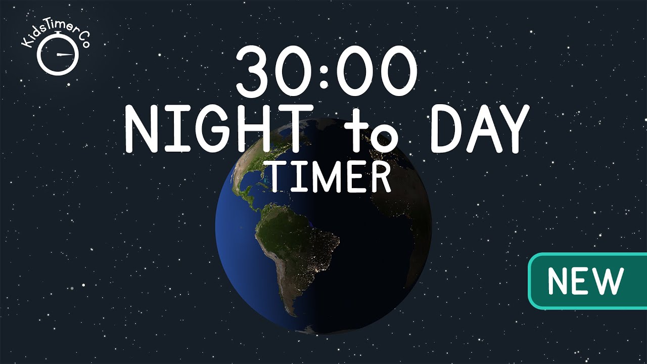 30 Minute Sunrise Earth Timer! ☀️🌎 Fun Day & Night Countdown for Kids!