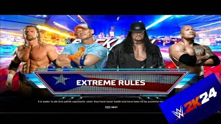 FULL MATCH - UNDERTAKER VS TRIPLE H VS ROCK VS JOHN CENA 4 WAY ELIMINATION MATCH | WWE 2K24