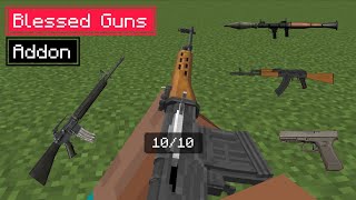 Blessed Guns Addon - Minecraft Bedrock 3D Guns Mod Showcase screenshot 2