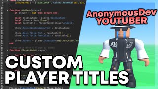 How To Make CUSTOM TITLES In ROBLOX (Easy)