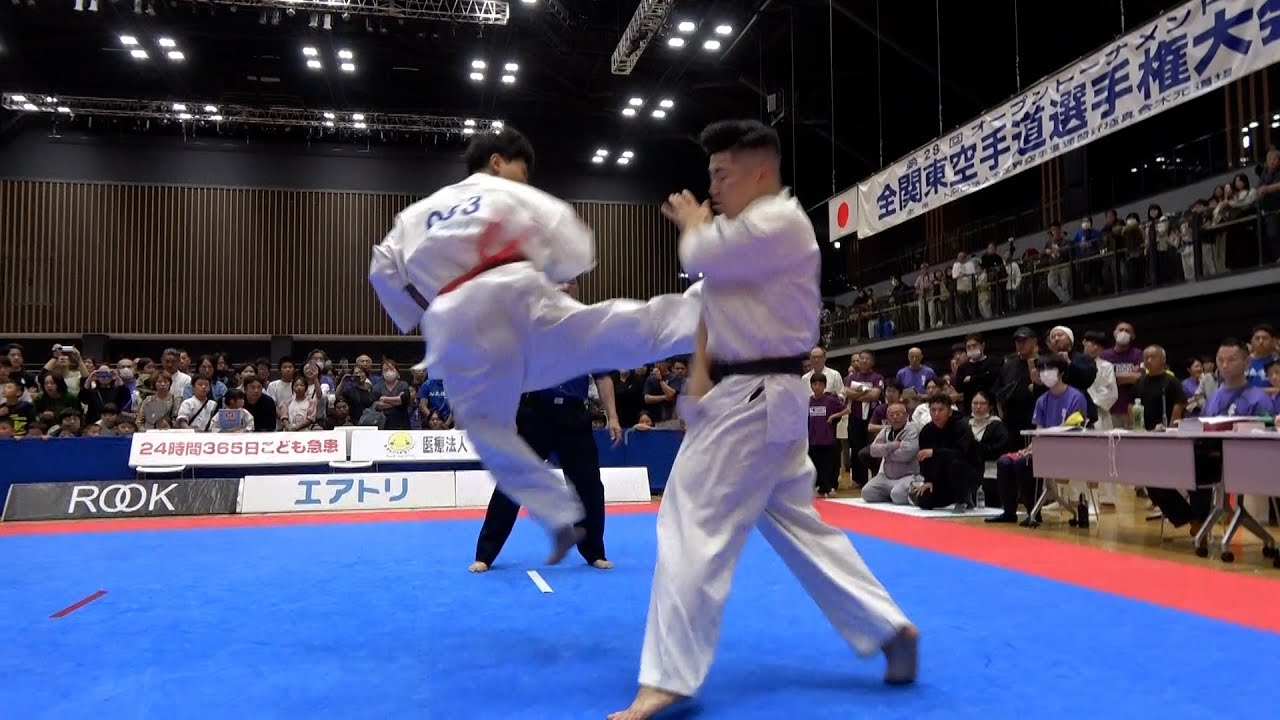 【新極真会】第28回全関東空手道選手権大会　中量級　決勝　内藤陸仁　対　 大村悠己　SHINKYOKUSHINKAI KARATE