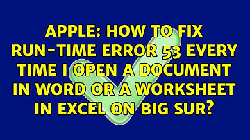 How to fix Run-time error 53 every time I open a document in Word
