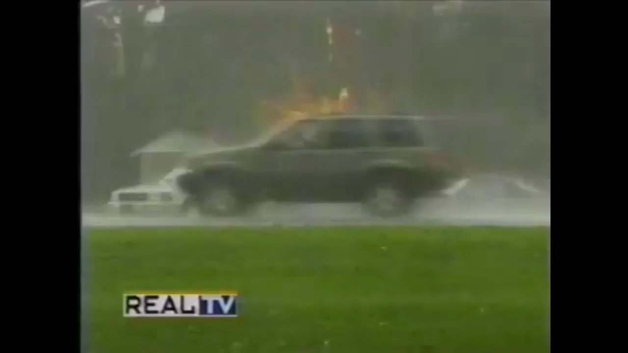 Lightning Strikes Passing Van