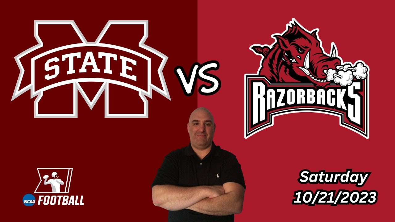Mississippi State Arkansas Saturday 10/21/23 NCAAF Picks and