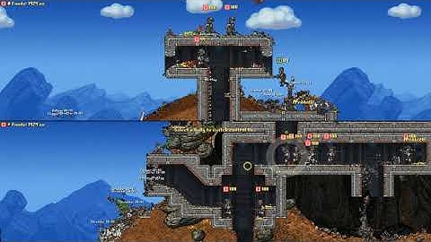 Some Cortex Command Wave Defense Splitscreen