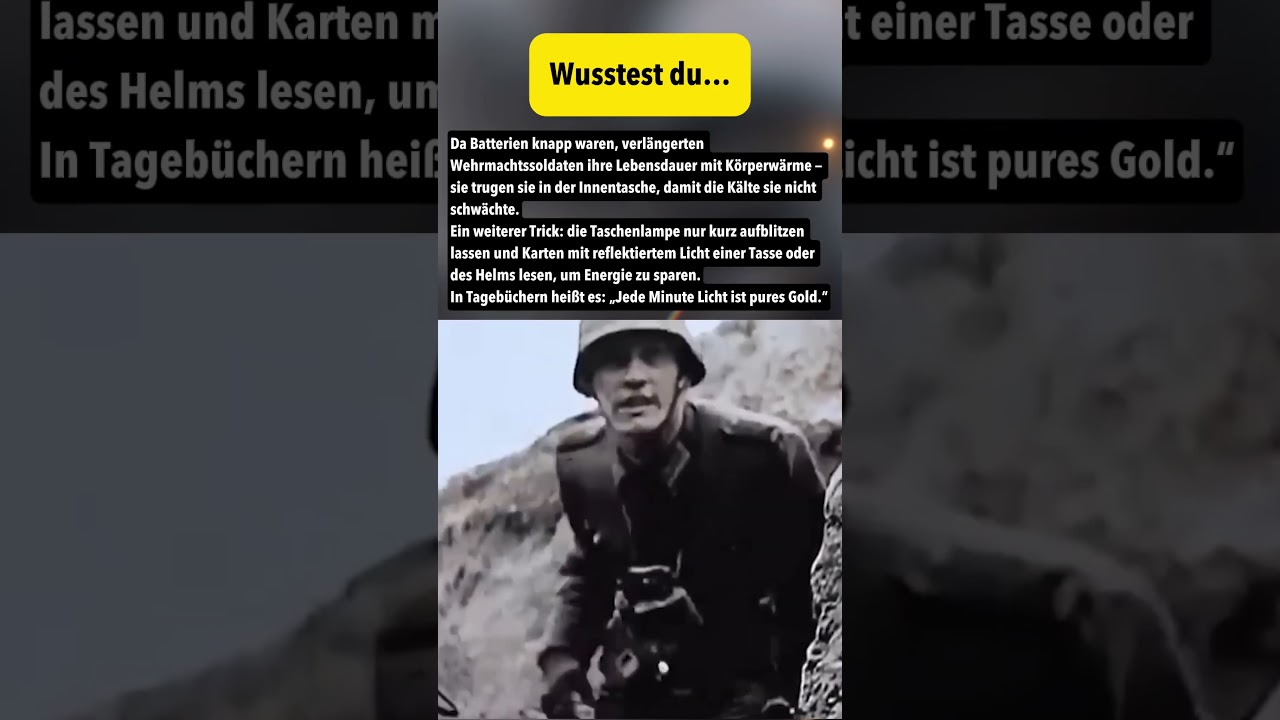 Wie Soldaten Batterien sparten | Cleverer Alltagstrick im Zweiten Weltkrieg