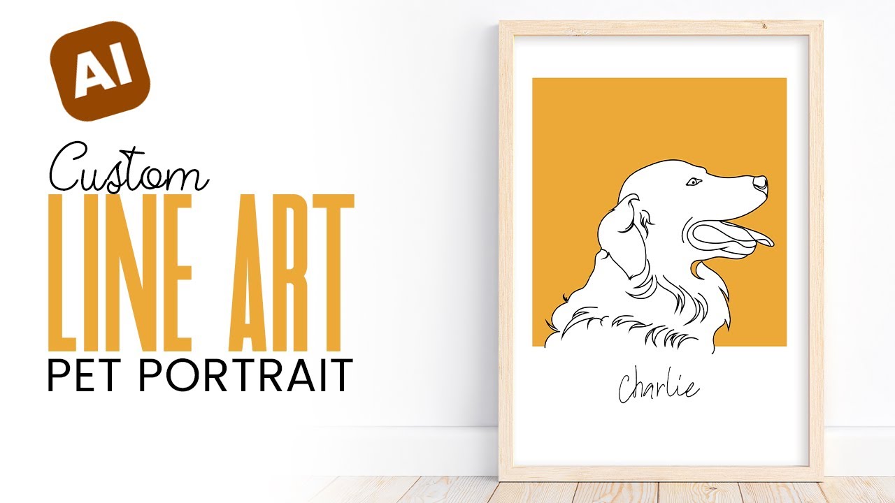 how-to-create-line-art-pet-portrait-in-illustrator-pet-portrait-pet