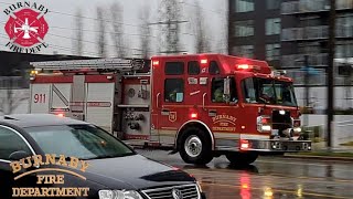 Burnaby Fire Department Engine 31 Responding