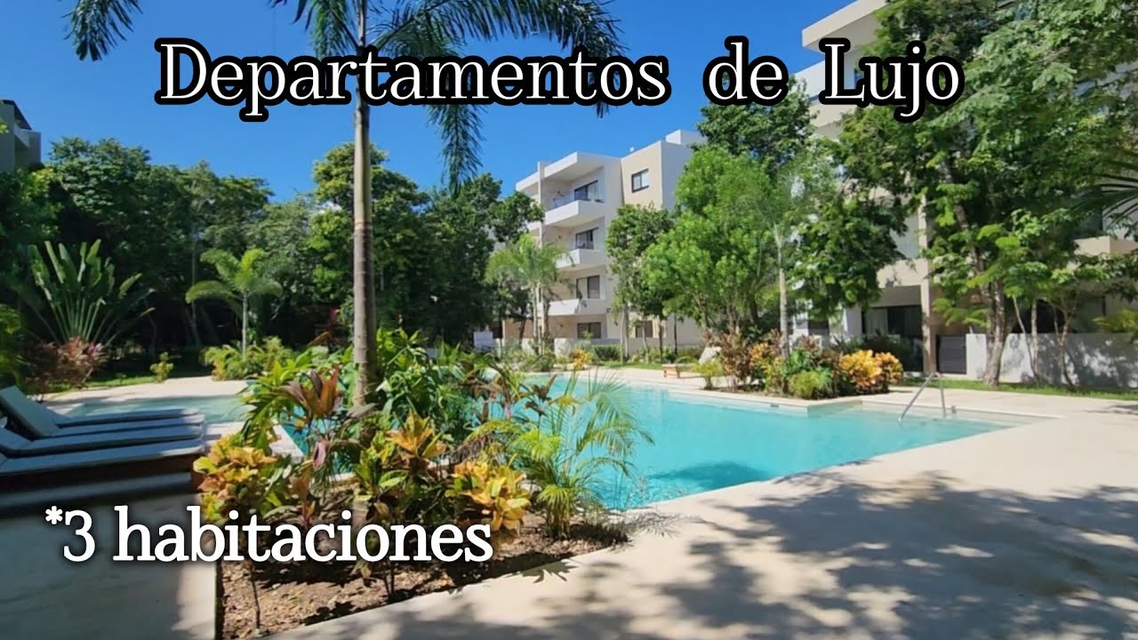 Departamento de 3 recamaras 100 y 114 m² /PLAYA DEL CARMEN  entrega inmediata 