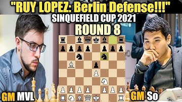 Sinquefield Cup 2021 | Maxime Vachier-Lagrave VS Wesley So | Grand Chess Tour | Round 8