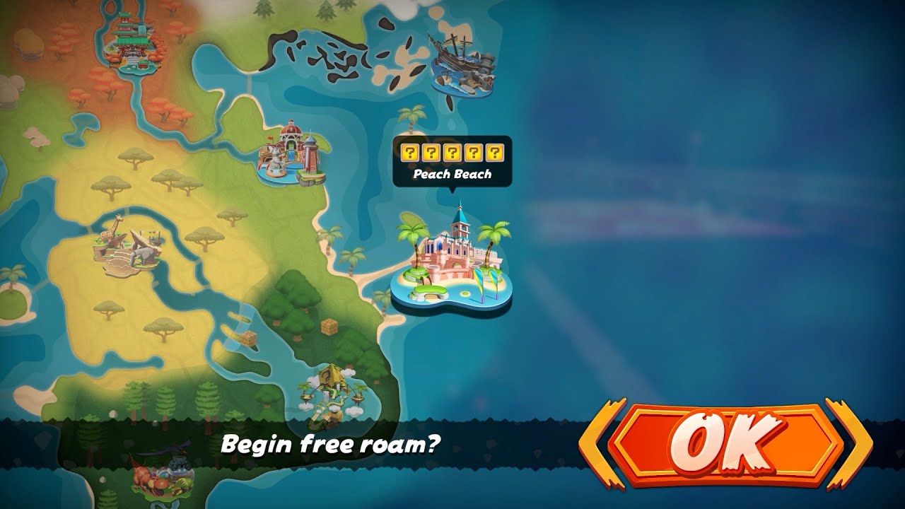 Mario Kart World - All 5 Peach Beach Question Mark (?) Panel Locations