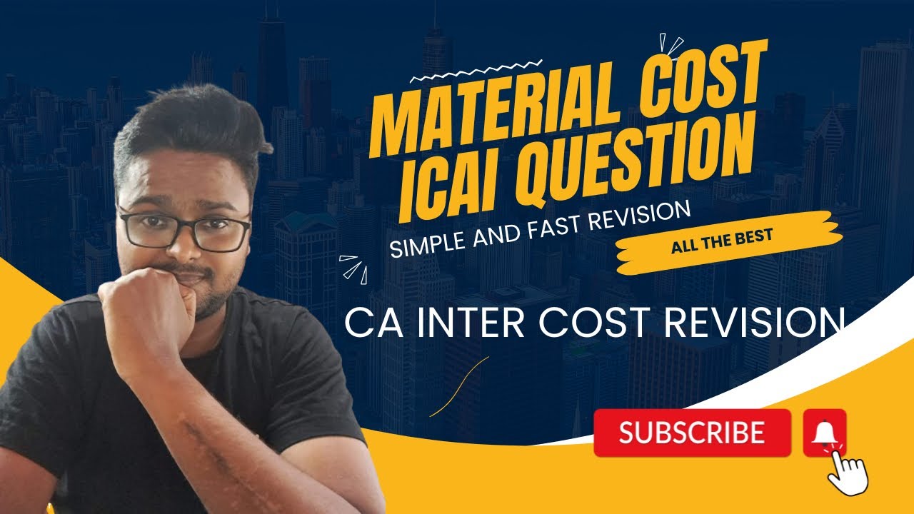 CA inter material cost icai question revision l icai question revision ...