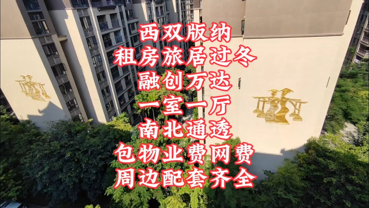 【小龙在版纳】西双版纳，租房旅居养老过冬，融创万达，一室一厅。2024-10-15 - YouTube