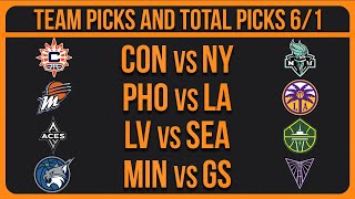 WNBA Picks &amp; Predictions Today 6/1/25 | WNBA Picks Today 6/1/25