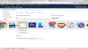 Using JoomSEF to update meta data