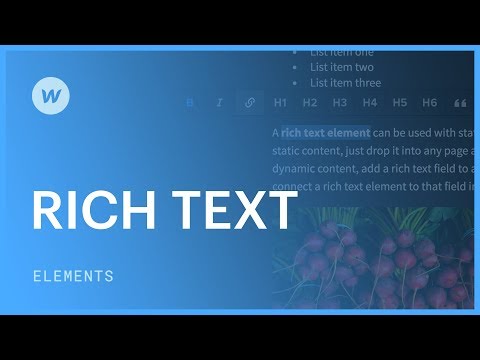Rich text - Web design tutorial