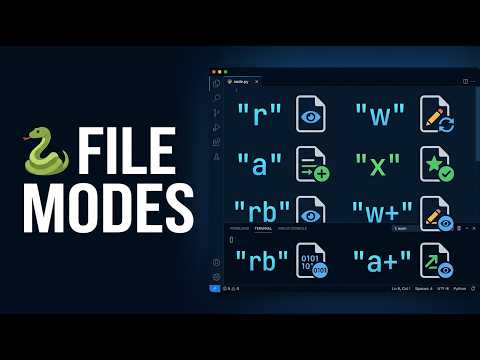 95 🐍 Python File Opening Modes Explained | r, w, a, x, b & +