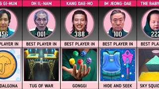 Who's the Best Player in Every Game in Squid Game? (Season 1 to 3) | Squid Game Comparison 2025