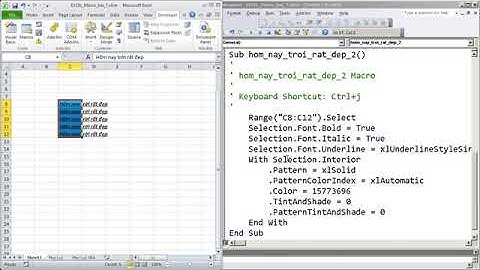 Hướng dẫn sử dụng Macro Recorder để học VBA   Học VBA trong excel 08
