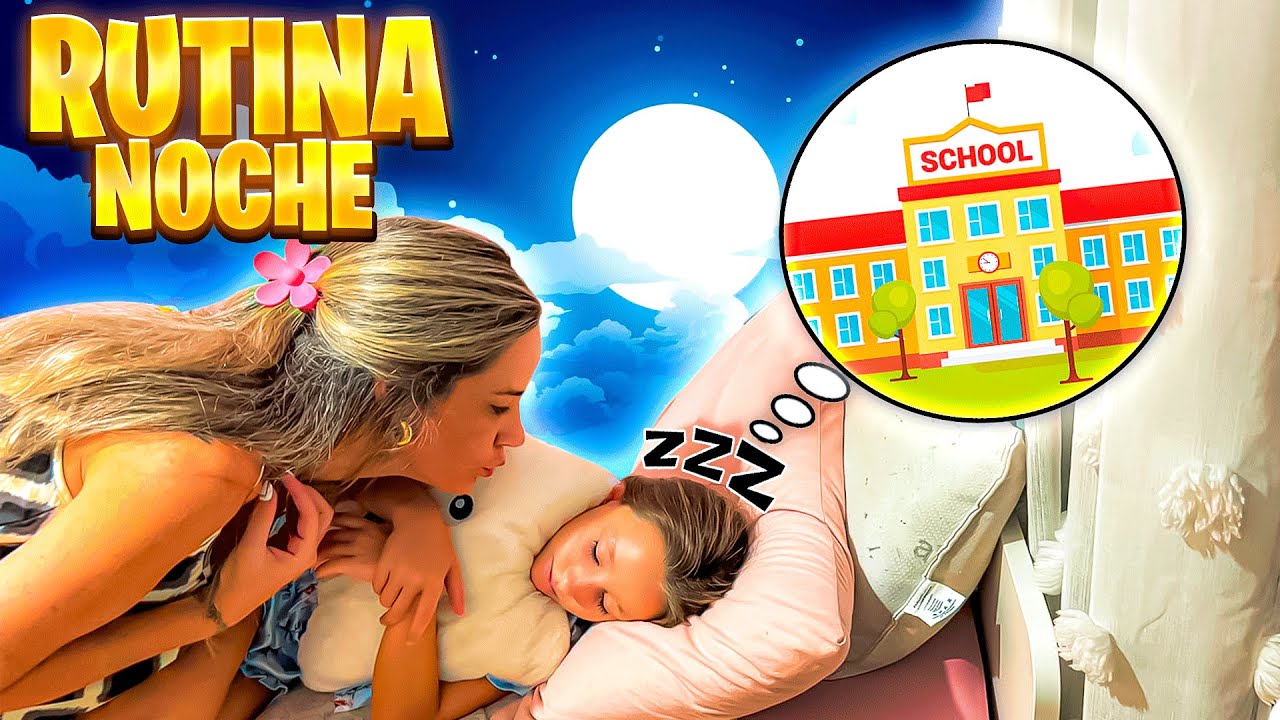 RUTINA DE NOCHE PARA EL PRIMER DÍA DE COLE MARTINA ESTÁ NERVIOSA! Doble Twins