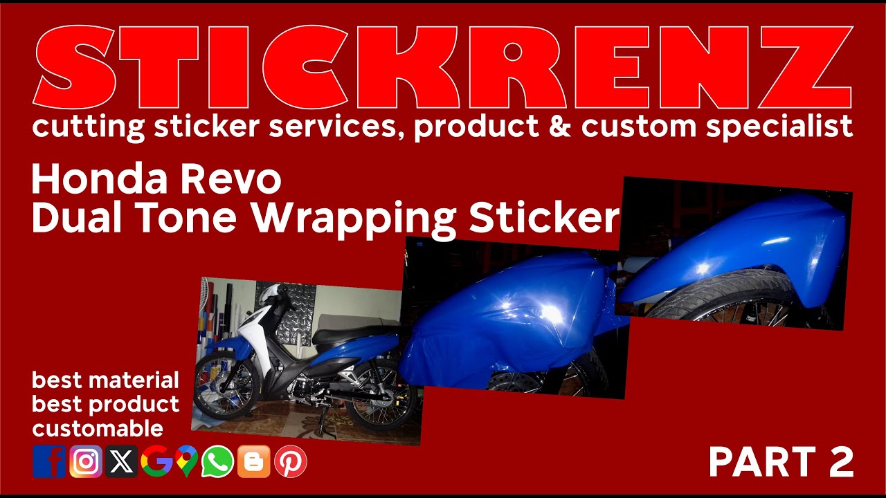 Honda Revo Dual Tone Wrapping Sticker Part 2 #honda #hondamotorcycle # ...