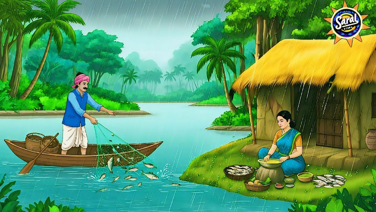 गरीब मछुआरा और बाढ़ का कहर | Emotional Moral Story | Hindi Kahani