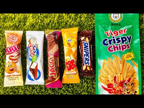 ASMR Most Popular Candys / some lots of colorful rainbow lollipop candy / unpacking chocolate eat