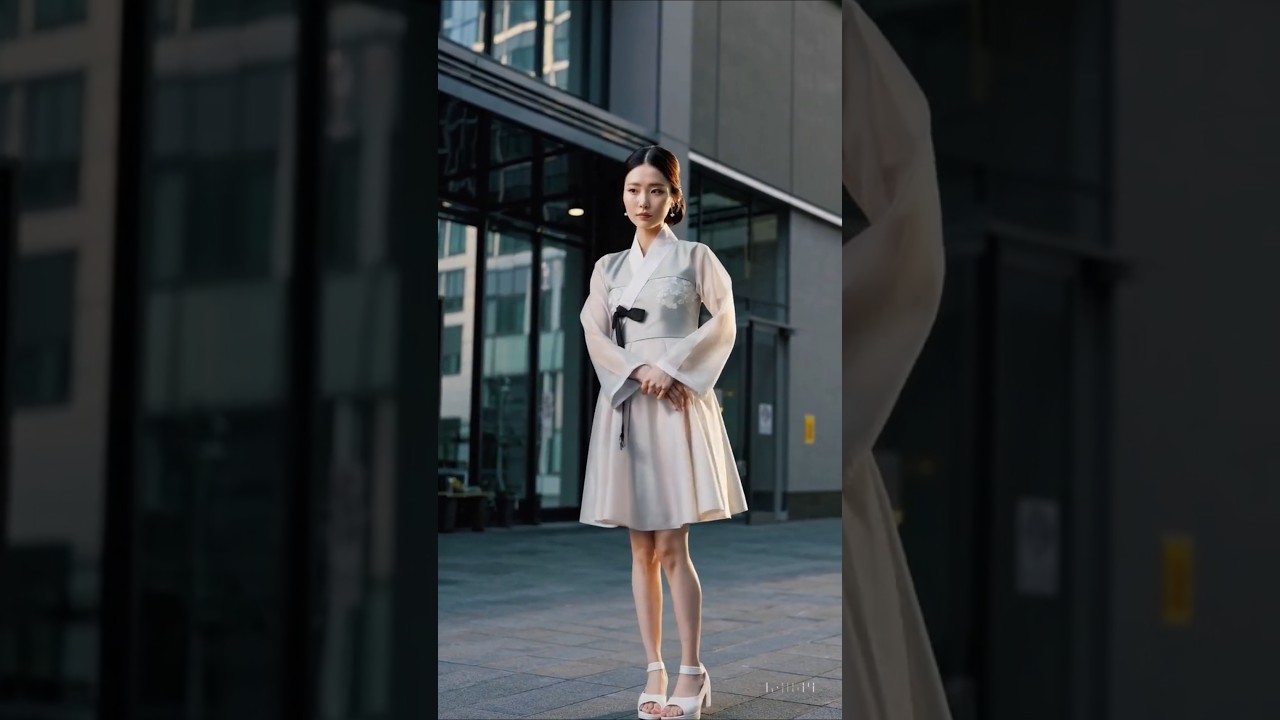 Modern Hanbok Mini Skirt — Korean Girl with Idol Looks 미니스커트 한복