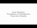 Quiz on Properties of Equality