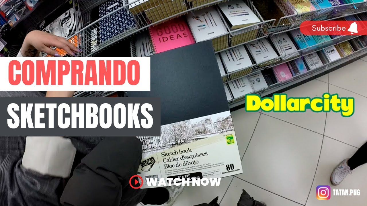 Comprando Sketchbooks del Dollarcity YouTube