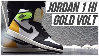 gold white black jordan 1