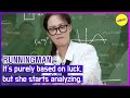 [RUNNINGMAN] It&#39;s purely based on luck, but she starts analyzing. (ENGSUB)