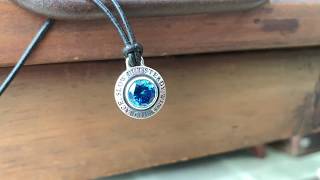 水色の石を使ったメンズシルバーネックレス　by名古屋は栄のドクターモンロー