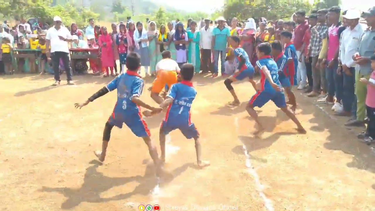 केंद्रस्तरीय कबड्डी स्पर्धा मोठा गट सेमी फायनल जि. प. शाळा करंबेळे तर्फे देवळे VS मिर्डे नं.1 