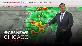 Thunderstorms for Saturday morning; lingering rain in the afternoon