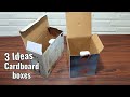 Look what I made with these cardboard boxes. 3 more trash-to-treasure ideas for cardboard boxes!