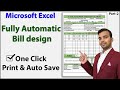 How to create GST tax invoice in Excel, One Click Auto Print And Auto Save for Limited Company