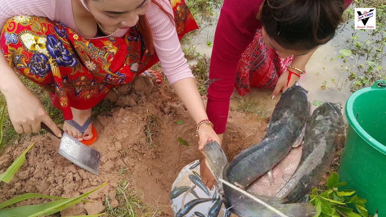How to Fishing at Battambang by Beautiful Girls 