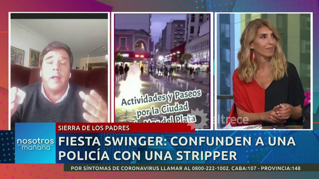 Fiesta swinger en Mar del Plata Confunden a una policía con una stripper.