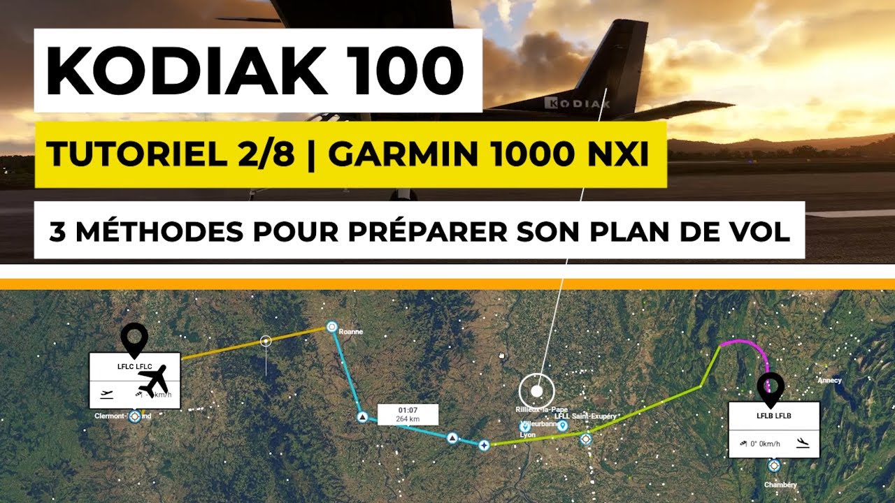 Tutoriel 2/8 - Comment préparer mon vol en Kodiak 100 - Garmin 1000 Nxi [MSFS 2020 FR]