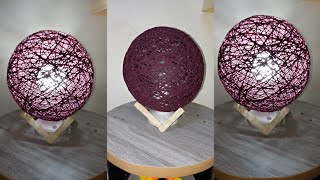 DIY How I made a yarn lampshade | budget friendly | DIY