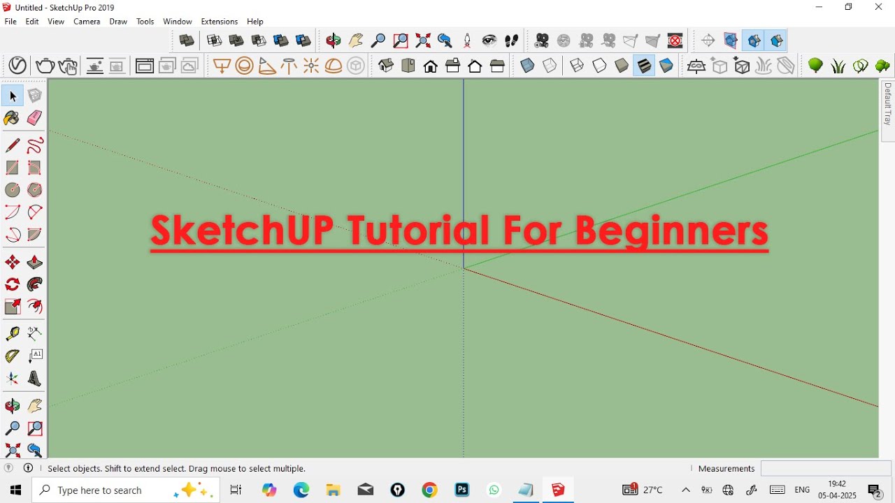 Sketchup tutorial for beginners | Sketchup full Course for beginners ...