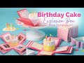 Birthday Cake Explosion Box Tutorial and SVG Template